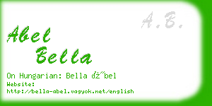 abel bella business card